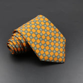 Gravata Geométrica Medalhão Laranja Sparka